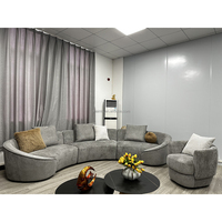 Canapé modulaire incurvé de luxe moderne, mobilier de salon confortable, canapé rembourré en chenille, vente en gros