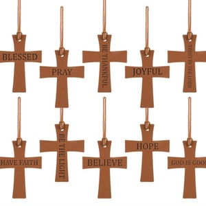 Hot Selling Cross PU Leather Bible Bookmark Inspirational Reading Unique Design Book Lovers Trendy Craft Promotional Bookmarks