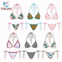 Maillot de bain deux pièces Yinling pour femmes, nouveau design, couleur marron, maillot de bain sexy à lanières pour filles, maillot de bain dos nu, bikini