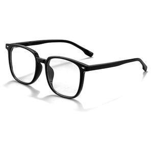 Lunettes de vue pour hommes de style japonais, monture rectangulaire noire en TR90, 81011, protection contre la lumière bleue changeante de couleur, extra larges - Product Image 1