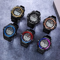 Montres pour hommes tendance, montres analogiques numériques de sport, réveil, montres numériques LCD, montres pour hommes en plastique 3ATM