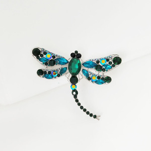 Mode Kristal Diamant Vrouwen Dragonfly Broche Sieraden Rhinestone Broche Pins - Product Image 2