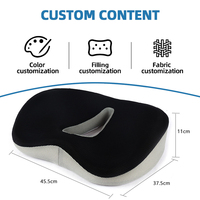 Coussin de siège mince SUREWALHOME pour soulager les douleurs du coccyx, coussin de chaise respirant, coussin de siège en mousse à mémoire de forme pour siège de voiture