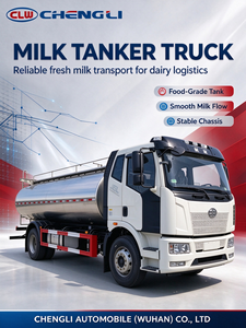 รถบรรทุกห้องเย็นสำหรับนม ยี่ห้อ Faw 4*2 2 เพลา ขับเคลื่อนซ้าย/ขวา ขนาด 10.9 คิวบิกเมตร บรรทุกนมได้ 18 ตัน เหมาะสำหรับฟาร์มโคนมขนาดเล็ก กำลังลดราคา - Product Image 1