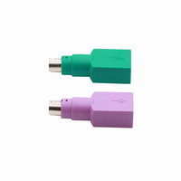 Adaptador de Teclado y Ratón de PS2 a USB Nuevo, con Conectores USB Tipo A y PS/2, Salida de CC