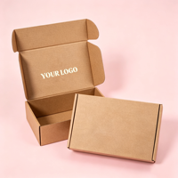 Boîte en carton pliable en papier kraft pour l'expédition et le courrier, écologique, naturelle, durable, avec logo personnalisé, boîte cadeau