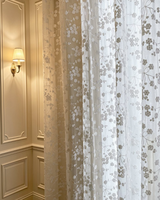 Voilages brodés transparents pour fenêtres et rideaux, doux, romantiques et voilés, pour salon et chambre à coucher, décoration intérieure