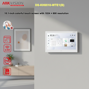 Hikvision DS-KH9510-WTE1(B) Estación Interior Todo <span class=keywords><strong>en</strong></span> Uno con Pantalla Táctil de 10.1 Pulgadas, Videoportero Android, Hik-Connect, Alimentación PoE, ABS - Product Image 1