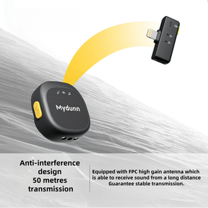 Micrófono Lavalier inalámbrico para IPhone/<span class=keywords><strong>Android</strong></span>, Mini micrófono con cancelación de ruido, para grabación de video, Vlog, YouTube - Product Image 3