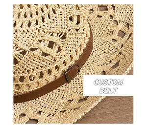 Vente en gros de ceinture en vrac en <span class=keywords><strong>cuir</strong></span> Western LOGO PERSONNALISÉ HOLLOW Texas Ranger Unisexe Acheter Papier Jazz Paille Cowgirl Chapeau Femmes - Product Image 5