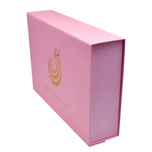 Custom pink Cardboard Bespoke Magnetic Closure Gift Box Magnetic Gift Box Flap Lid Packaging