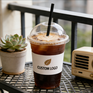 Gobelets en plastique PET transparents personnalisés de 12 oz et 14 oz pour café glacé, jetables - Product Image 1