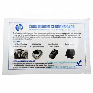 50 Cards/Box Coded Atm Id Smart Printer Head Cleaning Card For Atm Machine Card Readers