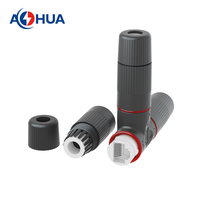 AOHUA 24AWG Conector de señal T Tipo 1 en 2 Salida Conector RJ45 de 8 pines Conector impermeable IP67