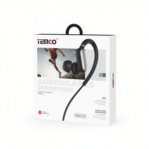 Temco Sports Earphones <b>Wired</b> With Mic For Running And Workout - Product Image 3