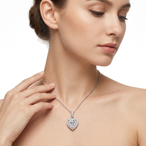 Collar con Colgante de Plata de Ley S925 y Moissanita para Mujer, Diseño Simple y Redondo, Joyería de Moda - Product Image 4