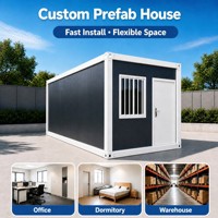 Maison conteneur préfabriquée portable, étanche, coupe-vent, durable, pour boutique mobile, café ou logement préfabriqué en kit