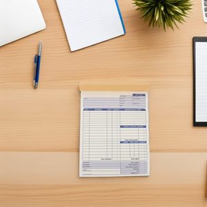Carnet de reçus de factures NCR autocopiant, formulaires de bons de commande et de travail pour petites entreprises, duplicata 2 feuillets, logo personnalisé UV/numérique - Product Image 5