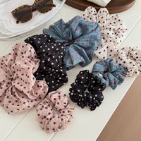 BELLEWORLD Pince à cheveux requin bleu marine à pois imprimé denim, accessoires capillaires ajourés multi-formes pour femmes