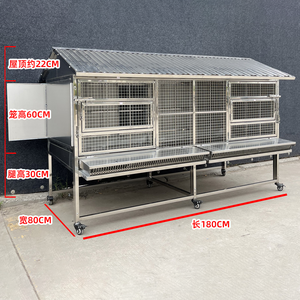 กรงไก่สแตนเลสหรูหราขนาด XXL สำหรับเชิงพาณิชย์ |   การออกแบบกันน้ำอเนกประสงค์ป้องกันการกัดกร่อนแบบมัลติฟังก์ชั่น |   สัตว์ปีกกลางแจ้ง - Product Image 6