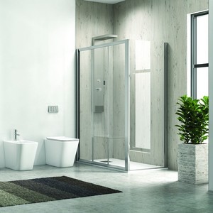 Kamalu kp3000 moderna cabina doccia 90x80 con apertura scorrevole 5mm di spessore vetro con ABS per bagno Hotel doccia telaio in alluminio - Product Image 2