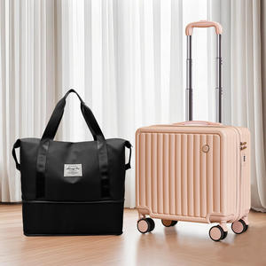 Fabrik preis 2 teile/satz 20 ABS Gepäck Leichteste Koffer tasche Reiß verschluss koffer Koffer Reisegepäck set mit Reisetasche - Product Image 2