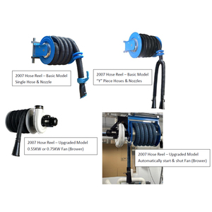 Dérouleur de tuyau d'extraction à ressort <span class=keywords><strong>semi</strong></span>-automatique série CE ISO 07, diamètre 76 mm, 220V/380V, disques latéraux en PP, centrifuge intégré - Product Image 3