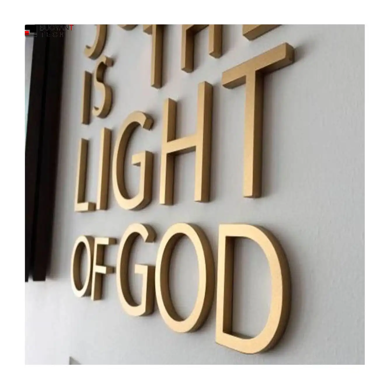 BUOYANT Custom Advertising Signage Small Brass Alphabet Letter Metal Gold Letters Outdoor