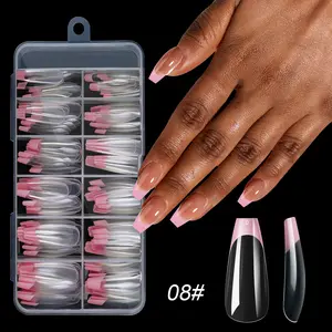French Nail Tip Full Cover Acrylic High Quality 120pcs Nail Tip Art Accessories Press On Gel Nails Tip