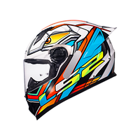 Casque de Moto Intégral LS2 FF300 Design Racing Anti-Buée pour Hommes et Femmes Toutes Saisons ABS Grand Spoiler Mousse Neuf