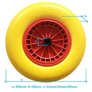 Roue en PU durable de 16 pouces 4.8/4.0-8 fabriquée au Vietnam pour chariot de jardin, remorque, wagon, haute qualité - Product Image 2