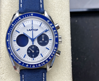 Herren-Luxus-Sportuhr mit Saphirglas, Chronograph, Edelstahlgehäuse, Gangreserveanzeige und Automatikwerk