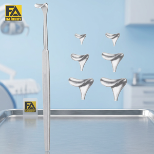 Retracteur de laiton Desmarres à poignée solide en acier inoxydable, instrument chirurgical manuel de classe I, taille 7x8mm - Product Image 3