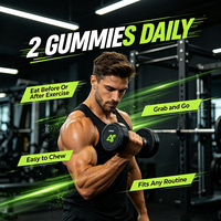 Gummies HMB Plus Leucine en gros, marque privée OEM, formule personnalisée, complément nutritionnel