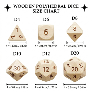 Dés polyédriques en bois D12 de 30 mm, fabrication éco-responsable par transfert thermique, usinage sans bavures, vente en gros, fournisseur de dés de jeu de rôle - Product Image 2