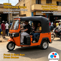 Tricycle électrique 3000W, autonomie 160 km, température ambiante, sans charge, vente directe usine pour opération de taxi