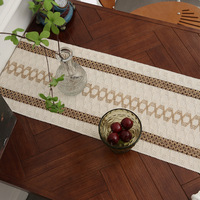 Nappe carrée en lin tissé bicolore à pompons, style simple, rayée, durable, écologique, anti-poussière, personnalisable, taille au choix
