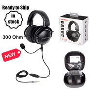 Casque de jeu Audfine AH1772 300 ohms avec micro, stéréo, filaire, circum-auriculaire, isolation du bruit pour PC, PS5, Xbox