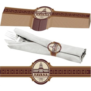 Anillos para Servilletas Havana de 4.5cm, Diseño Vintage de Papel, Accesorio Decorativo para Mesa de Fiesta - Product Image 4