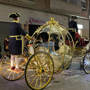 High Quality Red Sculpture Royal Carriage Dignified Wedding Carriage Enchanting Electric Carriage for Sale - Product Image 4