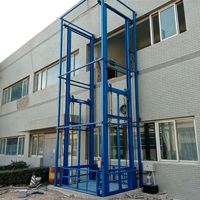 Plateforme de manutention verticale stationnaire électrique hydraulique pour levage de marchandises sur rail