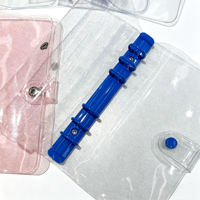 Fundas Transparentes para Carpeta de Anillas, Tamaño A5/A6, 6 Anillas, Protector de Cuaderno de PVC Suave, Cierre a Presión