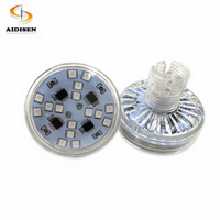 Aidisen Angle de Lumière de 240 Degrés AC24V 48mm Luna Park RGB Cabochon Carnaval LED Lumières Ponctuelles pour Parc d'Attractions