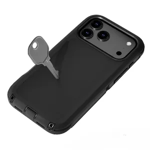 Funda Resistente a Impactos con Clip para Cinturón, Diseño de Dos Tonos, Protección Reforzada para <span class=keywords><strong>iPhone</strong></span> 17 Air, 16, 15, 14 Plus, 13 <span class=keywords><strong>Pro</strong></span> <span class=keywords><strong>Max</strong></span> - Product Image 6