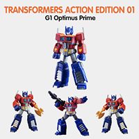 BLOKEES Transformers Action Edition Action Figure Robot Toy Warna Merah Biru dengan Simbol