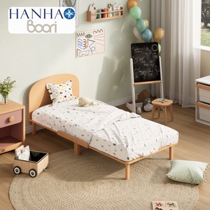 Vendita calda camera da letto mobili in legno per bambini bambini letti europei in faggio per bambini foglia letto singolo per ragazzi e ragazze piccola stanza - Product Image 1