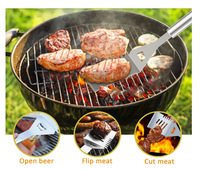 Ensemble de 18 ustensiles de barbecue d'extérieur en acier inoxydable résistant à la chaleur pour la cuisson et le barbecue