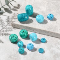 Perles d'espacement en turquoise naturelle en gros, perles de pierres précieuses en vrac, accessoires de fabrication de bijoux pour bracelets et colliers DIY