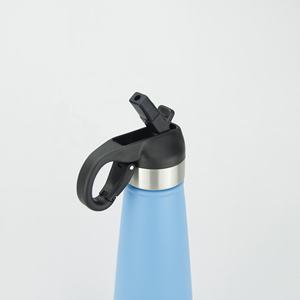 17 Onza 500ml Botella de bebida de metal de acero inoxidable Tornillo Tapa abatible Tapa Asa de transporte Clip de mosquetón con resorte - Product Image 2