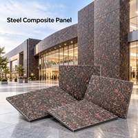 Panneau composite en acier 1220x2440mm avec finition noire mate pour revêtement mural extérieur